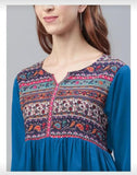 Women's Crepe Printed Tops with Free Mask - Shopliyans.com